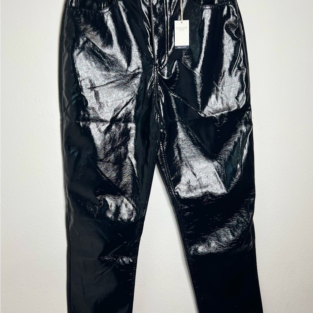 Abercrombie & Fitch The 90’s High Rise Size 29/8 Vegan Leather Black